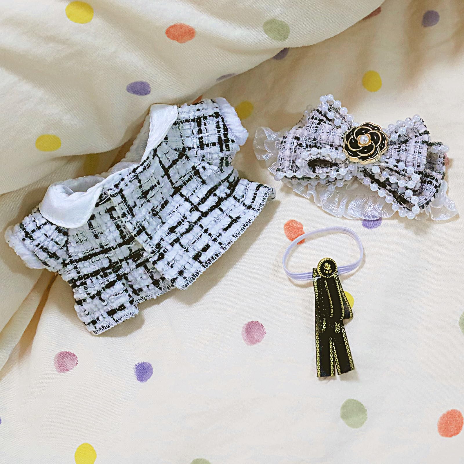 3Pcs Clothes for 17cm Doll, Anime Cosplay Dress Cute Doll Outfit Accessories,Stylish Outfit for Boys Girls Birthday Collectors