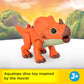 Fisher-Price Imaginext Jurassic World Dinosaur Action Figure with Kid-Activated Motion & Growing Spikes, 7.75-inch Aquilops Dino Toy