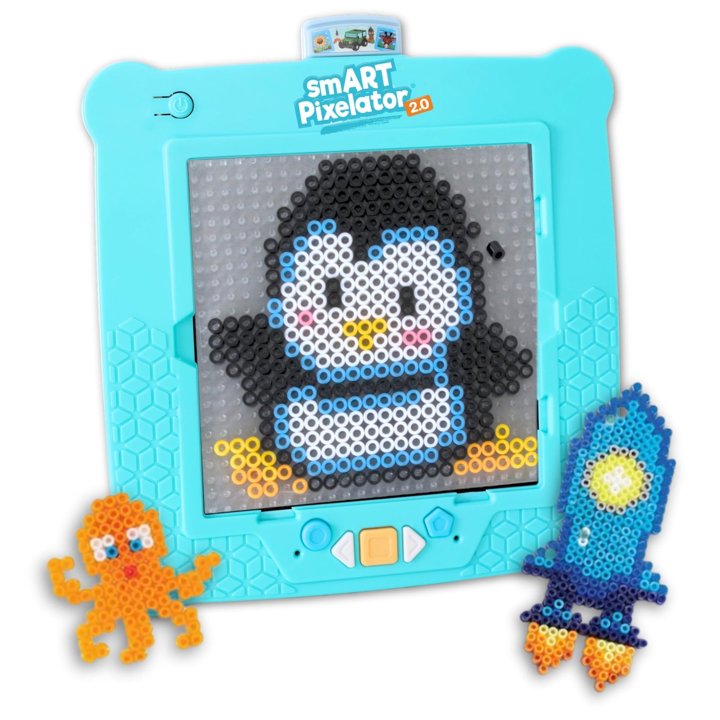 Flycatcher smART Pixelator 2.0 - LED Pattern Guide for Fuse Bead Crafts, 2D & 3D Designs, Free App-Connected STEAM Toy, Birthday Gift Ages 7+