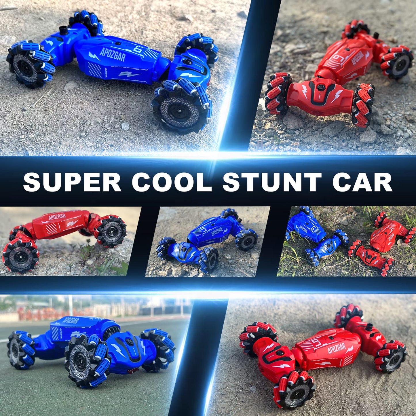 LOOZIX Upgraded Hand Gesture Sensing RC Stunt Car for Boys and Girls