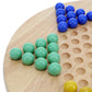 WE Games Solid Wood Chinese Checkers Set with Glass Marbles - 11.5 inches