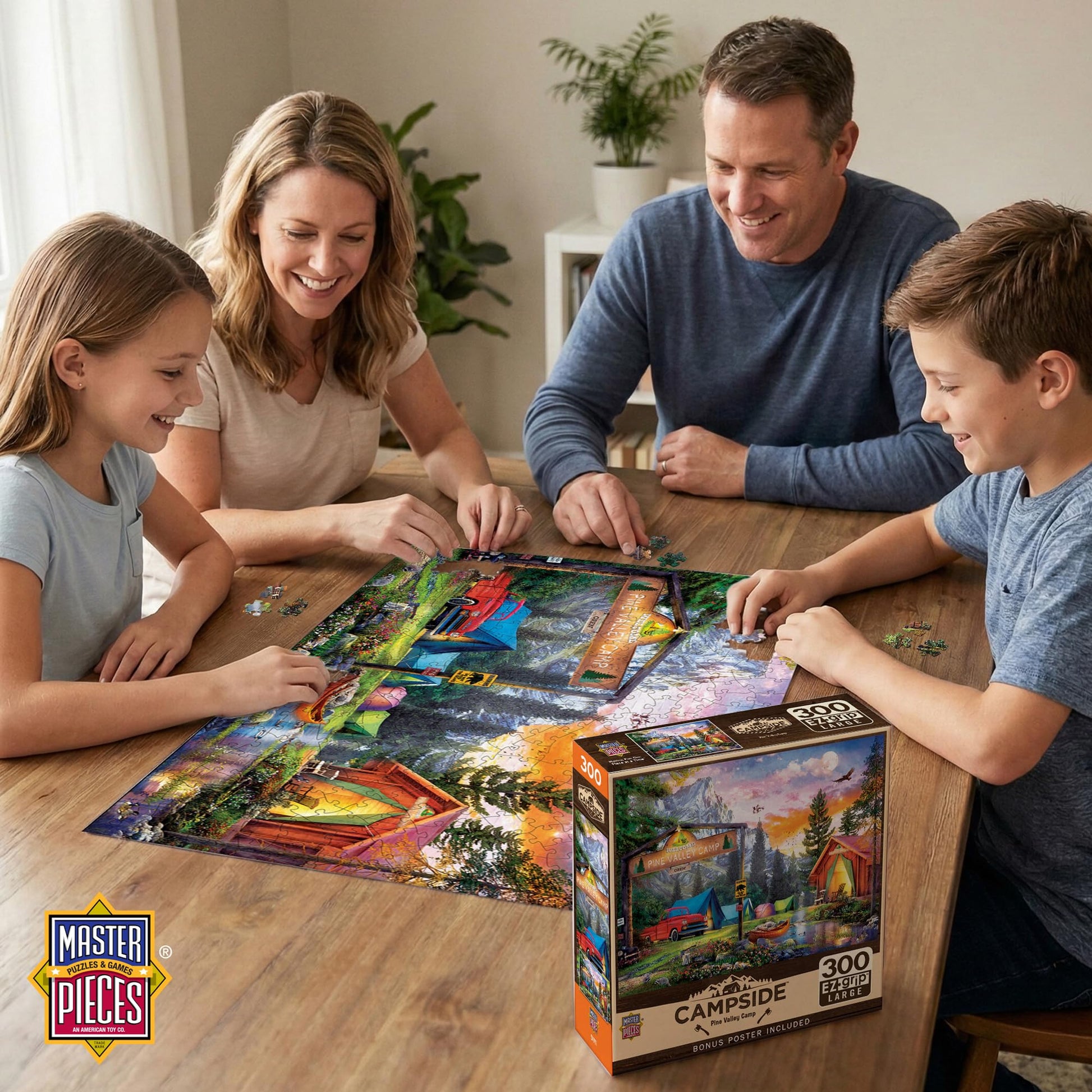MasterPieces 300 Piece EZ Grip Jigsaw Puzzle - Pine Valley Camp - 18"x24"