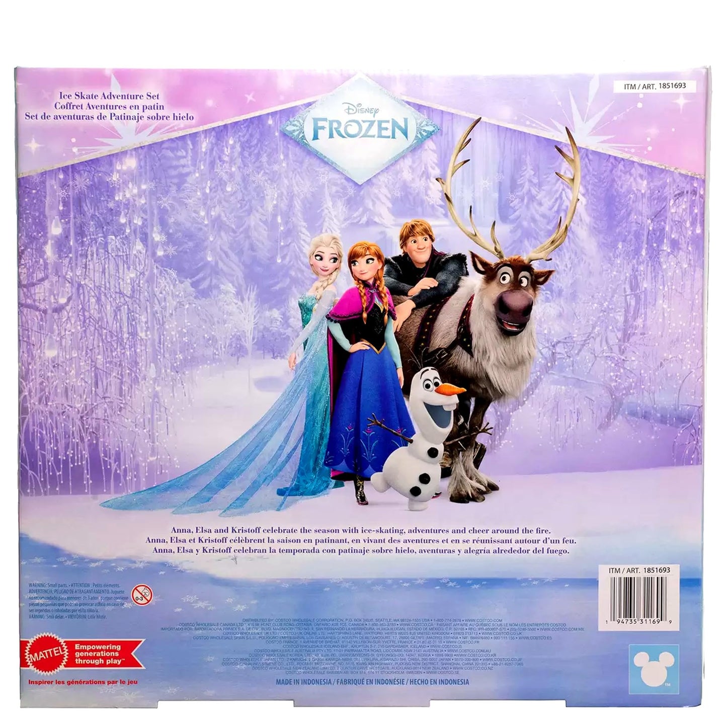 Frozen Ice Skating Adventure Set - Anna, Elsa and Kristoff celebrate the season with Ice Skating, Adventures and Joy Around the Fire.
