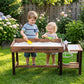 WOODENFUN Wooden Sand Table for Kids Ages 3-8, Summer Outdoor Toys