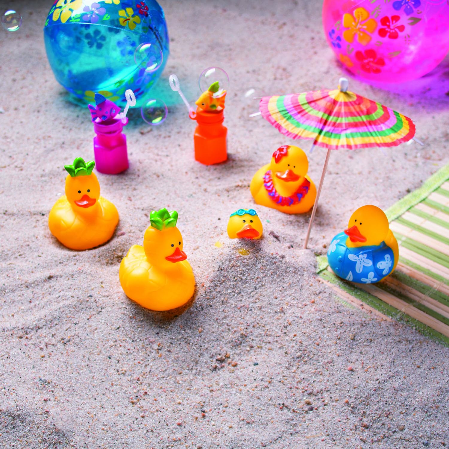 Fun Express Beach Hawaiian Mini Party Pack, 12 Count