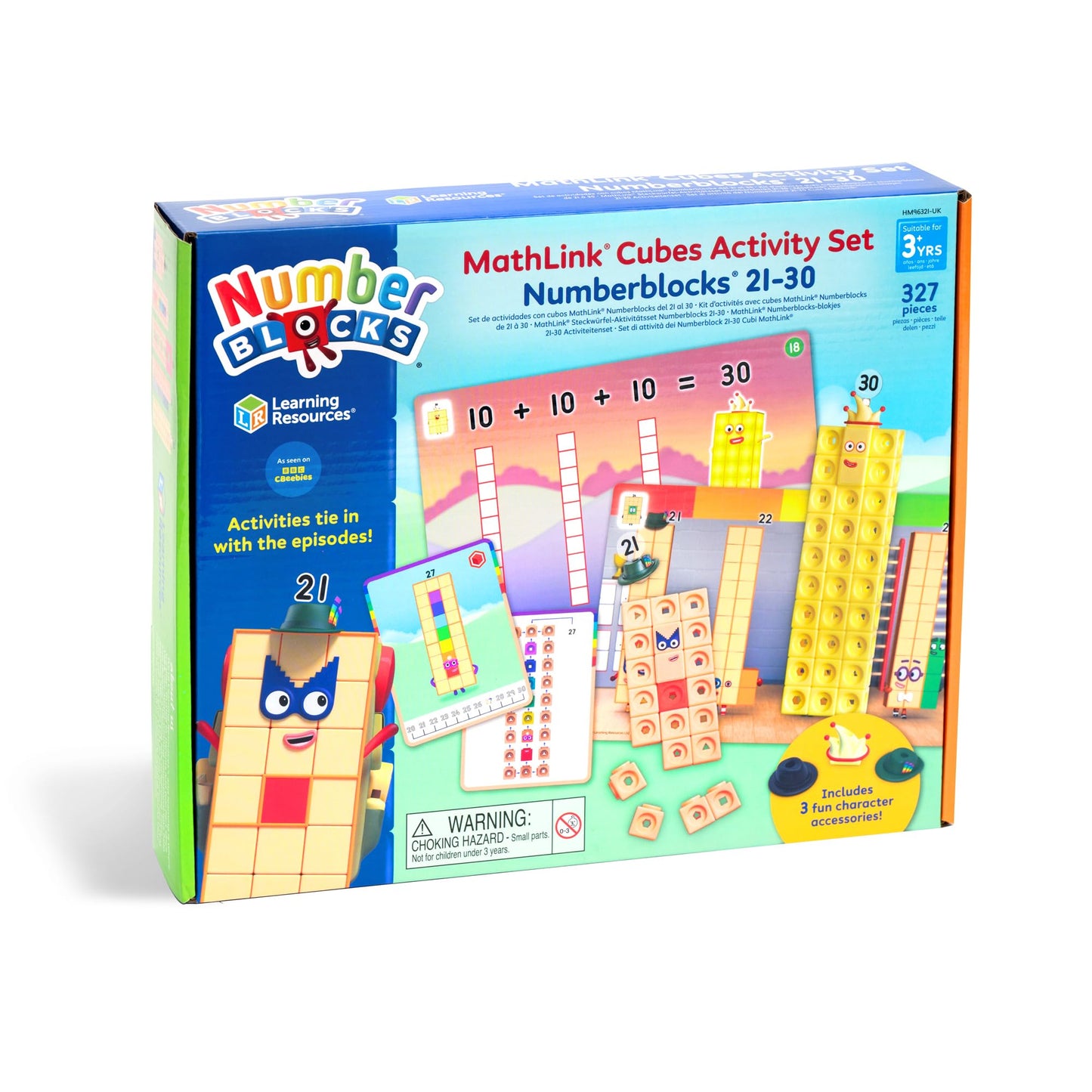Learning Resources MathLink Cubes Numberblocks 21-30 Activity Set, Toys for 3 Year Old Boys and Girls, 20 Activities Related to The TV Series, Sensory