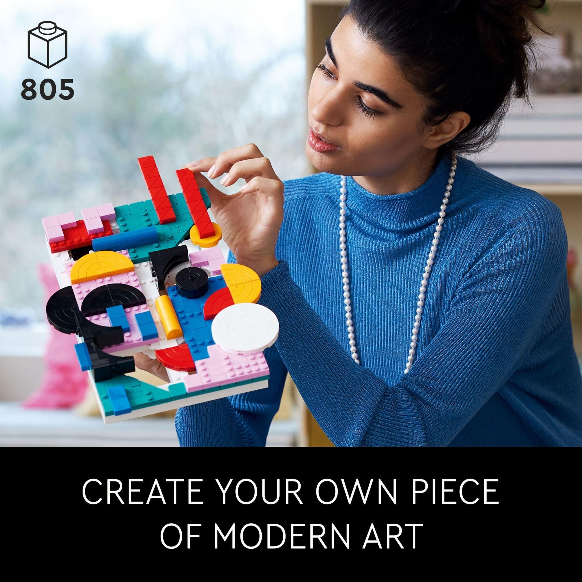 LEGO Art Modern Art 31210 Build & Display Home Décor Abstract Wall Art Kit, Birthday Gift Idea for Artistic People, Set for Teens or Adults Who Enjoy