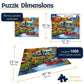 White Mountain 1000 Piece Jigsaw Puzzle Autumn and Fall Lake, Seek & Find