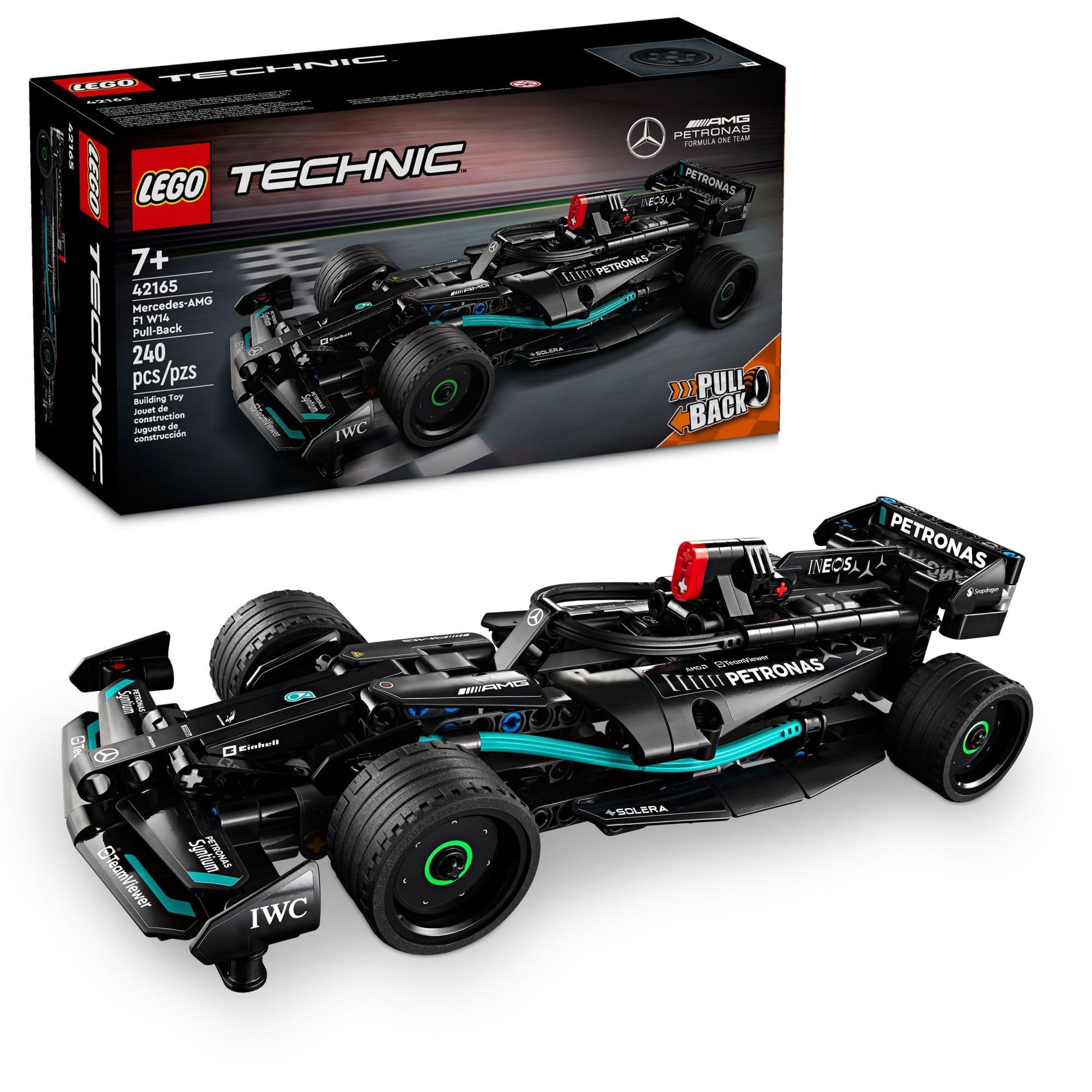 LEGO Technic Mercedes-AMG F1 W14 E Performance Pull-Back Car Toy, Vehicle Building Set for Boys and Girls, Mercedes Race Car Toy Model, Gift for Kids