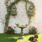 iLAND 1/12 Scale Garden Accessories Outdoor Miniature Birdbath Fountain & 2 Lion Wall Reliefs Mini Ornaments for Garden Dollhouse Décor Dollhouse