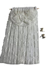 Melody Jane Dollhouse White Lace Curtains with Swag Valance Window Accessory