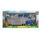 New Ray Country Life 1:43 Livestock Playset - Die-Cast Semi Truck & Trailer with 10 Cattle, Free-Wheeling Farm Vehicles, Opening Rear Door, Ages 8+