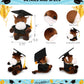 DolliBu Horse Graduation Plush Toy - Soft Huggable Graduation Stuffed Animal Dress Up with Gown and Cap with Tassel Outfit - Graduation Gift