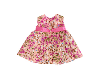 American Fashion World Pink Floral Dress for 18-Inch Dolls | Hat Included | Premium Quality & Trendy Design | Dolls Clothes | Outfit Fashions