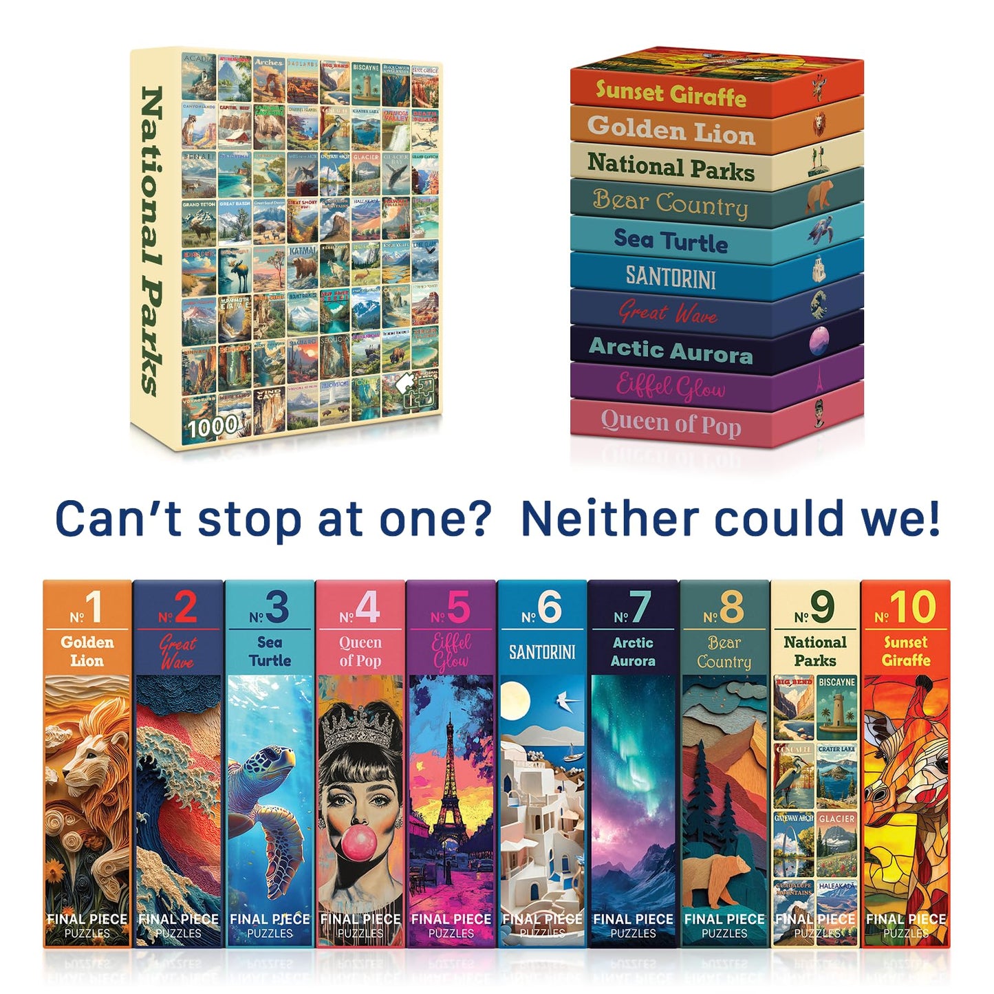 National Parks (#9) - 1000 Piece Jigsaw Puzzle for Adults | Premium European Blue Board | Satin Low-Glare Finish | Ribbon Cut | Bonus Poster |