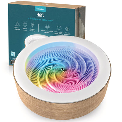 Homedics Drift 10” Wood Sand Table Zen Stress Relief (White Ash)