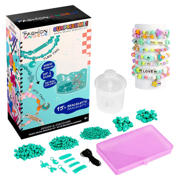Fashion Angels Surprise Me! Magic Reveal Bracelet Set - Pony Beads, Metallic Beads, Charms, Magic Bead Washer & More - Surprise Color Changing