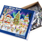 Holiday Skating Christmas Jigsaw Puzzle 550 Piece by Vermont Christmas Company - Fully Interlocking & Randomly Shaped Pieces - 24" x 18" - Family