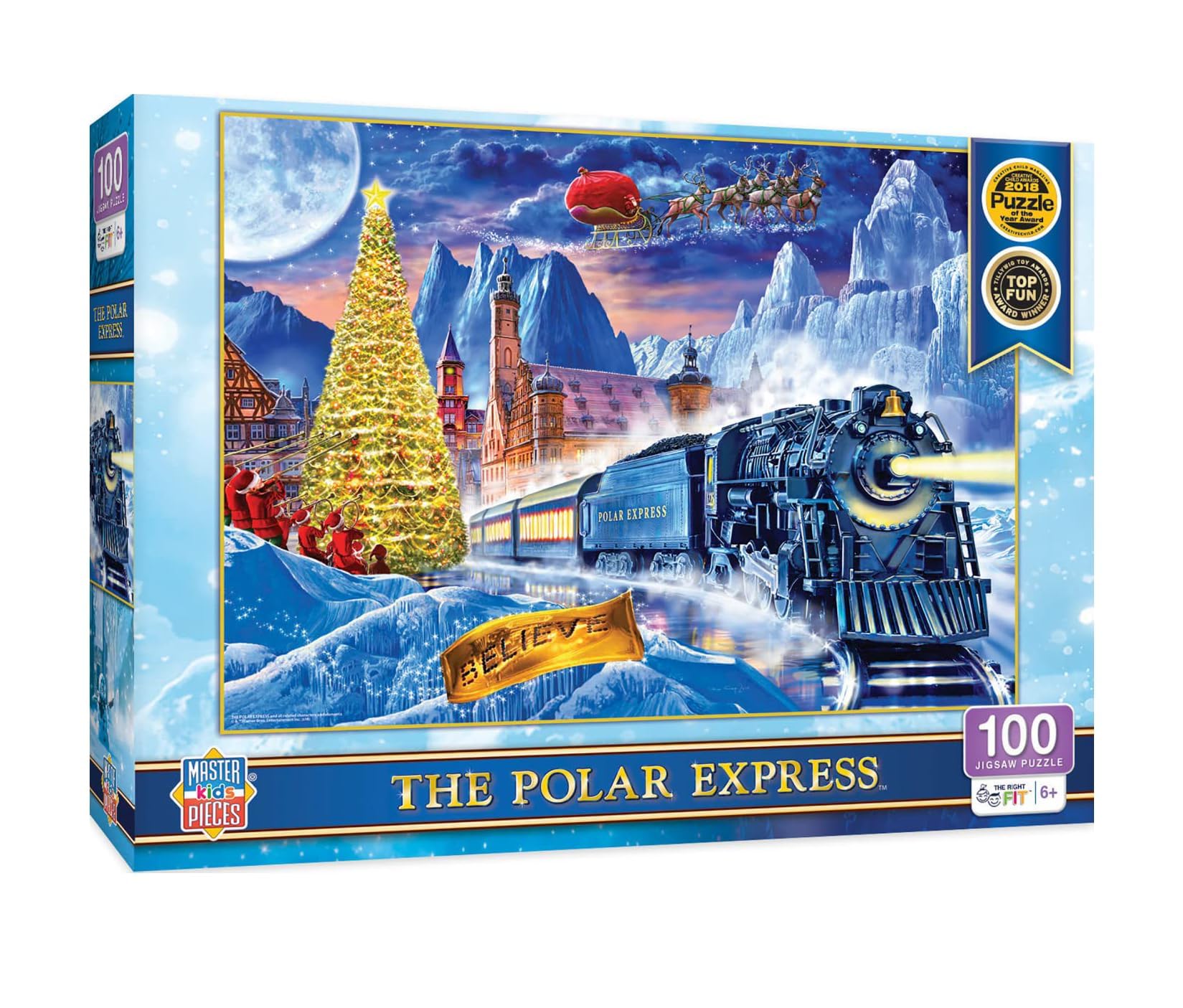 MasterPieces 100 Piece Christmas Jigsaw Puzzle for Kids - The Polar Express - 14"x19"