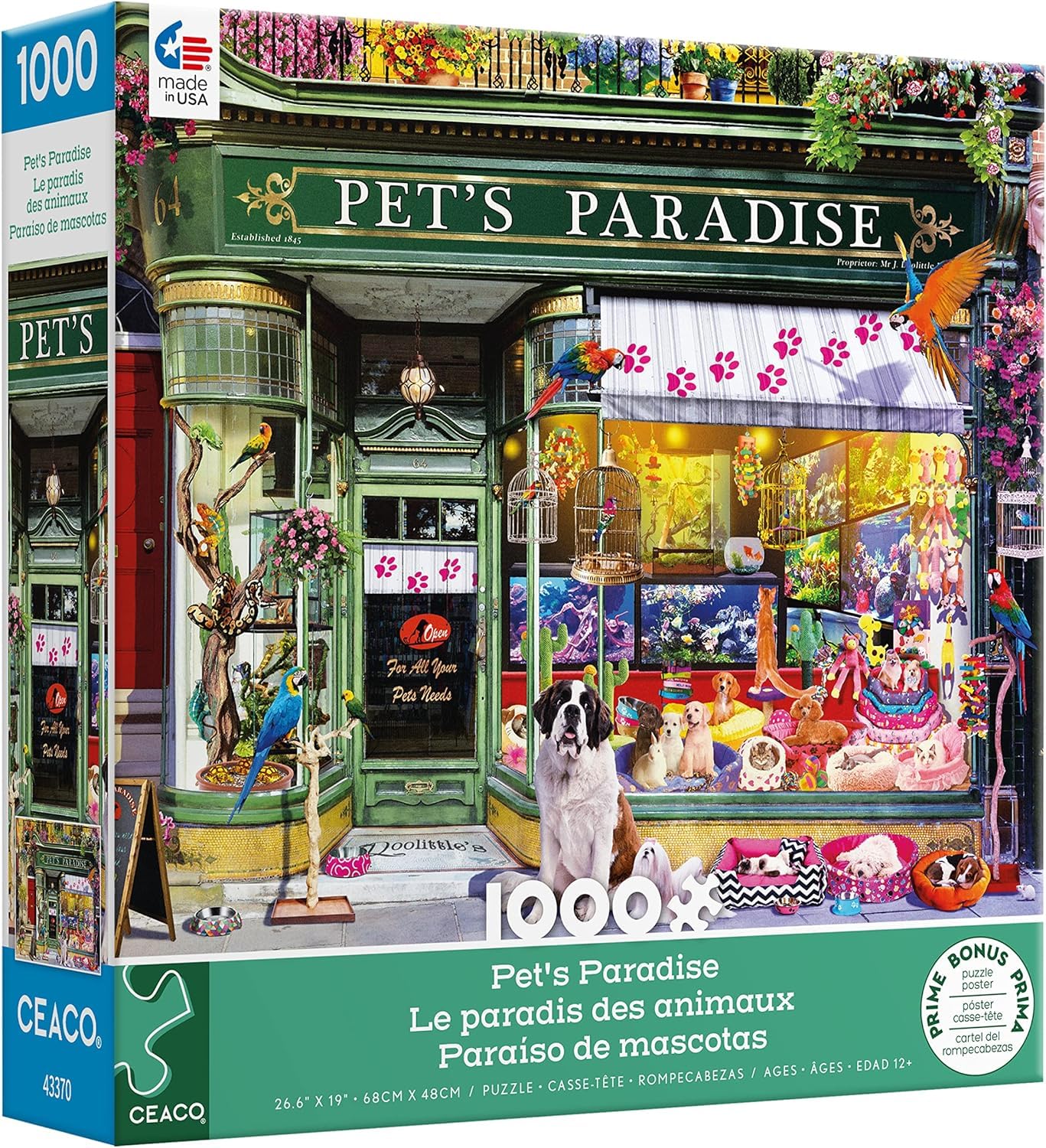 Ceaco - Pet's Paradise - 1000 Piece Jigsaw Puzzle for Adults