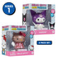 Hello Kitty and Friends Official 2-Inch Figure 2-Pack - Hello Kitty & Kuromi Mini Figurines, Series 1 - Authentic Sanrio Collectible Toys for Kids