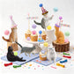 28Pcs Cat Cake Decorations, Cat Cake Toppers with Mini Hats, Animal Figure for Cat Themed Birthday Party, Pet Cake Supplies for Cat Lovers