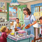 Bits and Pieces - Large 500 Piece Jigsaw Puzzle for Adults - ‘Kitchen Memories’ Classic 50's Jigsaw Puzzle by Artist Steve Crisp, Completed Puzzle