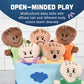Constructive Playthings 6-Piece Expression Plush Baby Dolls Set for Social Emotional Learning, Plush Multicultural Sensory Cloth Babies Toy Set