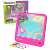 Discovery Neon Glow Drawing Board - LED Drawing Tablet for Kids| 8 Light Effects, 3 Washable Markers| Doodle Board Sketch Pad Art Kit| Built-in