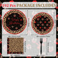192 Pcs Cheetah Print Tableware Set (Serves 48 Guests), Plates, Napkins, Forks, Red Black Cheetah Cherry Theme for Girls Women Birthday Wedding