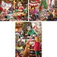 Bits and Pieces - Value Set of Three (3) 300 Piece Jigsaw Puzzles for Adults - 18' x 24' Each - Large Pc Holidays Christmas Jigsaws by Larry Jones