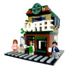 General Jim's Modular Coffee Shop Building Set - 283 Pieces | 2-Story Brick Model with Café Details | Compatible with Major Brands | Urban