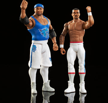Mattel WWE Cody Rhodes vs Austin Theory Championship Showdown Action Figure 2-Pack with Championship, 6-inch