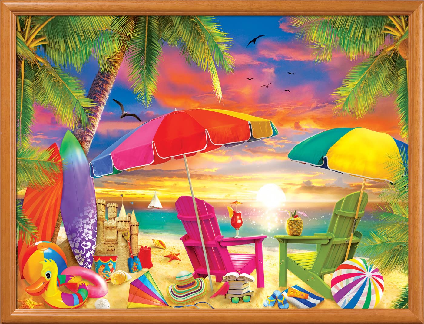 MasterPieces 300 Piece EZ Grip Jigsaw Puzzle - Seaside Afternoon - 18"x24"