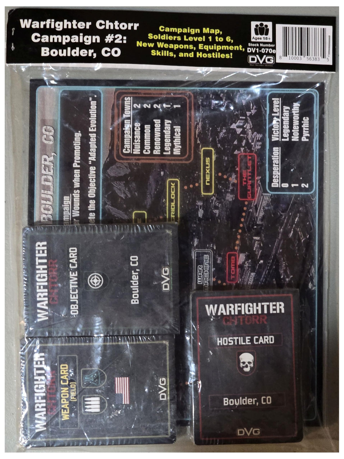 Dan Verssen Games Warfighter Chtorr Campaign #2 Boulder, Colorado Board Game Expansion. for Adults.