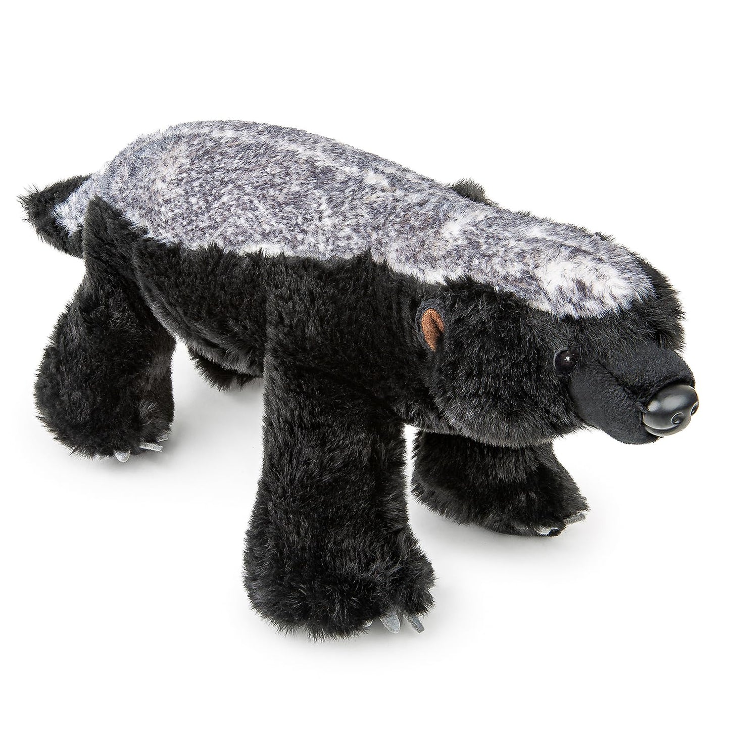 ZHONGXIN MADE Simulation Honey Badger Plush Toy - Black 20'' Realistic Wild African Badger Stuffed Animal Toys, Lifelike Standing Wild Animals Plush