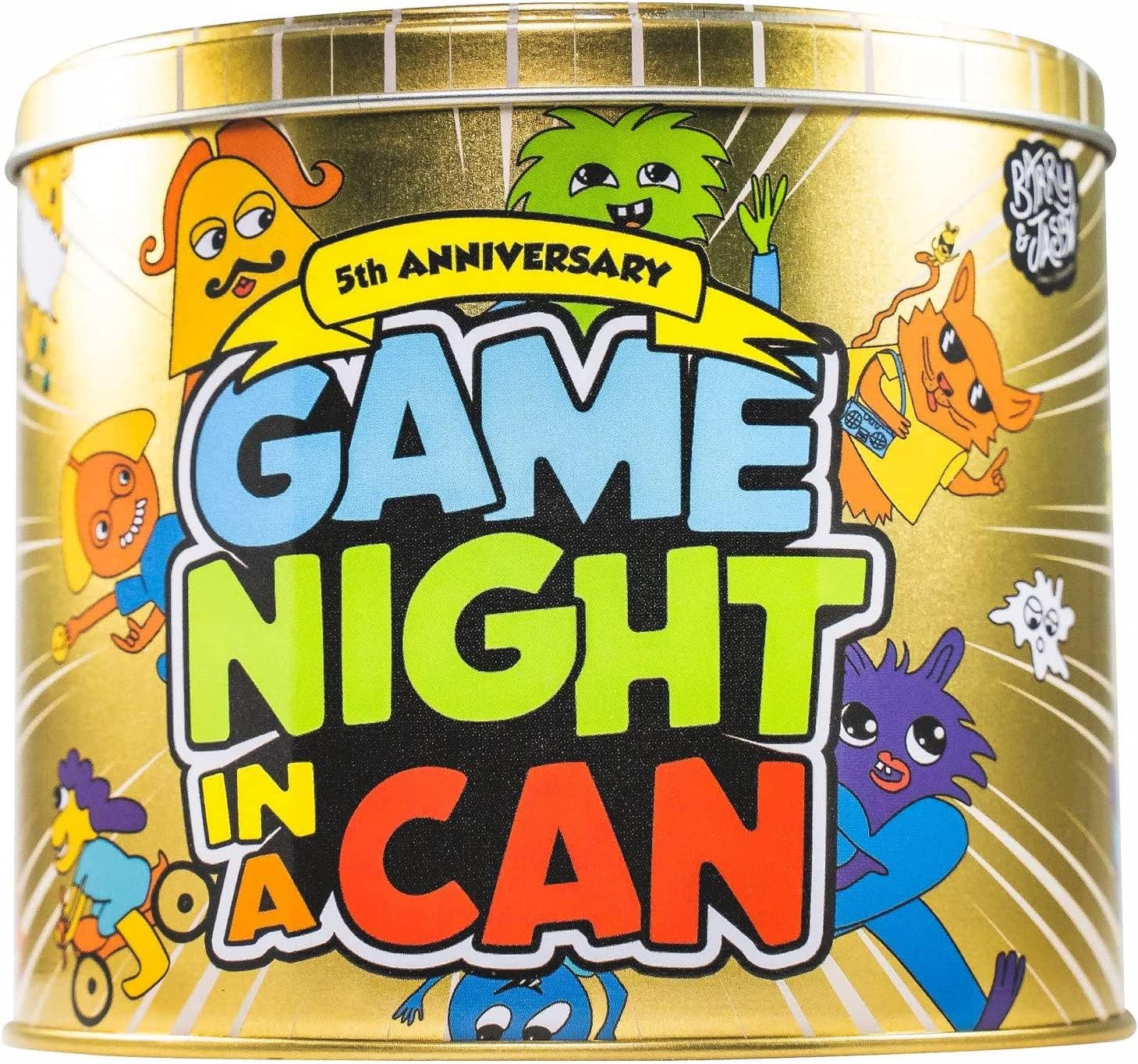 Game Night In A Can Barry & Jason Games & Entertainment 5th Anniversary Edition - Fun and Creative Card Game for Family Night or Any Gathering