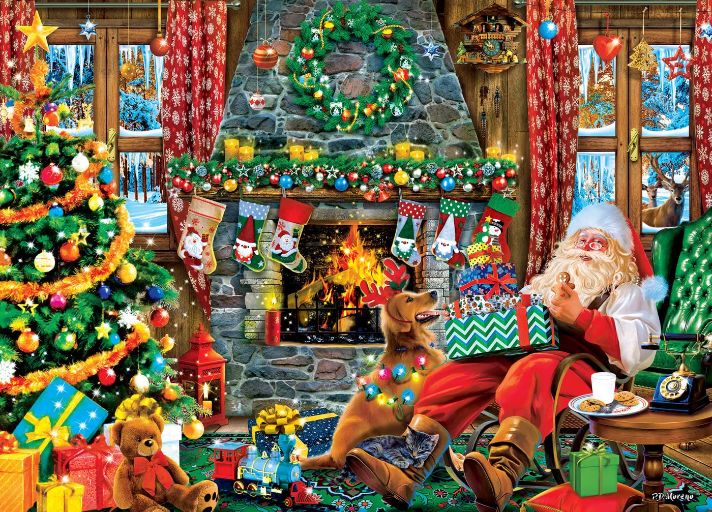 MasterPieces 1000 Piece Seek & Find Jigsaw Puzzle for Adults, Family, Or Youth - Christmas Surprise - 19.25"x26.75"