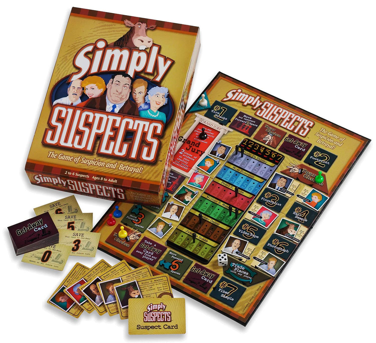 Simply Suspects - The Game of Suspicion & Betrayal - Fast-Paced Hidden Identity Detective Board Game - Family Fun for Ages 8+ 2-6 Players