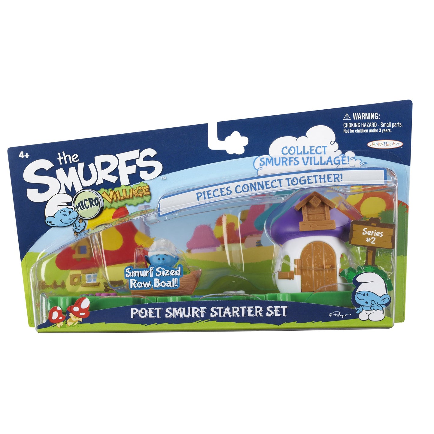 SMURFS 2 Micro Figure Starter Pack: Poet Smurf House