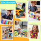 BrainSpark 48PCS Multi-Color DigitBlocks Magnetic Building Cubes STEM Montessori Magnet Blocks for Kids, Educational Building Block Construction Toy
