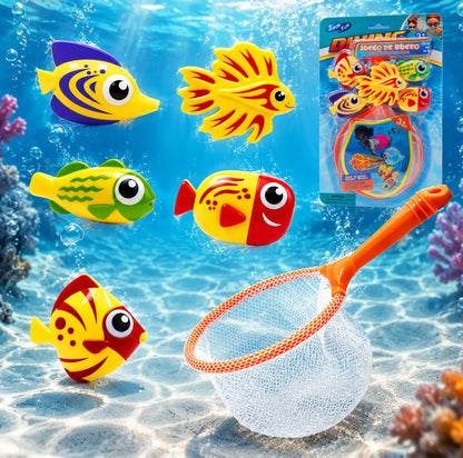 YANLIFY 5 Pcs Diving Pool Toys, Bath Toys Set for Kids Shower Ages 3-12, Beach Essentials Water Toy Pool Games Summer Swim Water Dive Sinking Mermaid