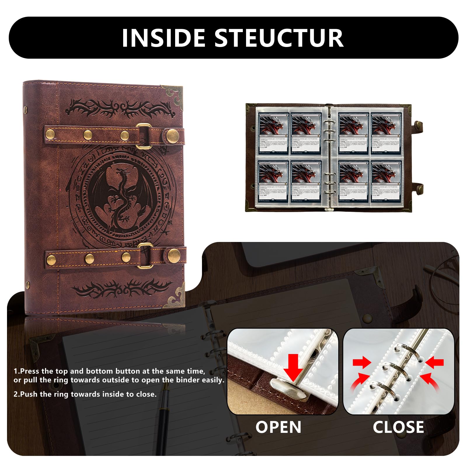 DDFE Card Binder 4 Pocket-Can Hold 240 Cards For MTG,TCG,baseball card