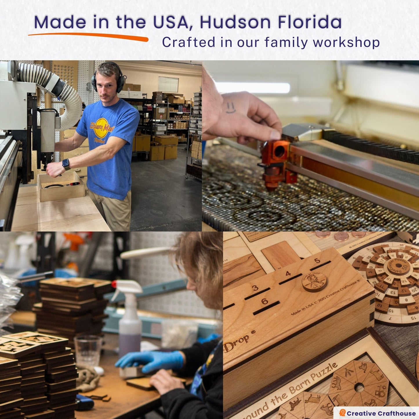 Creative Crafthouse Calibron 12 Impossible Wood Packing Puzzle, Made in USA