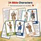 Guess Bible Who Am I Game - Fun Guess Bible Who Am I for Kids, Interactive Bible Game with 47 Classic Bible Characters Verse Cards, Sunday School
