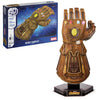 4D Build, Marvel Infinity Gauntlet 3D Model Kit with Stand, Marvel Collectibles & Desk Décor, Adult Puzzle, Building Toys, 142 Pieces, 3D Puzzles