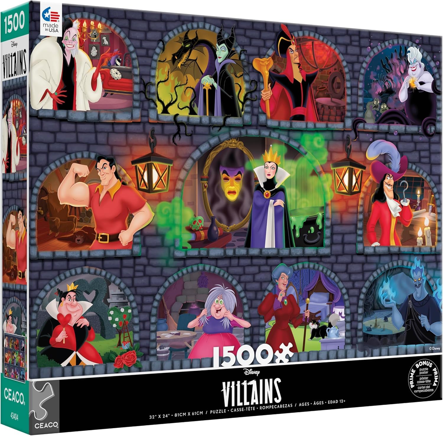 Ceaco - Disney Villains Underground - 1500 Piece Jigsaw Puzzle for Adults