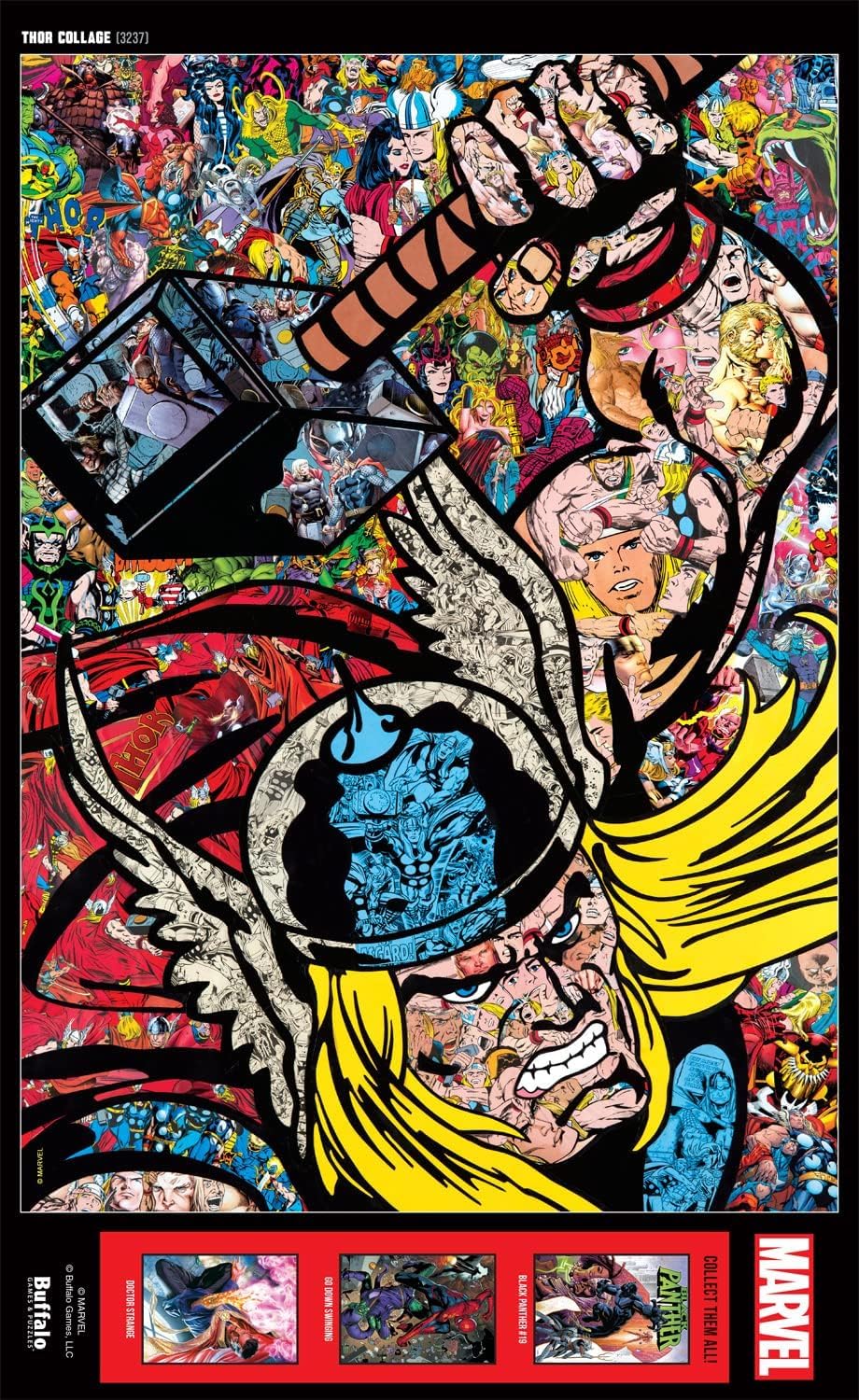 Buffalo Games - Marvel - Thor Collage - 500 Piece Jigsaw Puzzle for Adults -Challenging Puzzle Perfect for Game Nights - Finished Size is 21.25 x