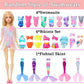 MCZQXW 40 Psc Doll Swimsuits Set, Bikini Clothes and Accessories for 11.5 inch Girl Doll Beach Bathing Outfits, Fishtail Skirt, Beach Chair