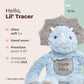 Bearington Lil' Tracer Dinosaur Stuffed Animal - 12" Tooth Fairy Tooth Holder with Soft Plush Fur, Long Arms with Velcro, and Little Pocket - Adorable
